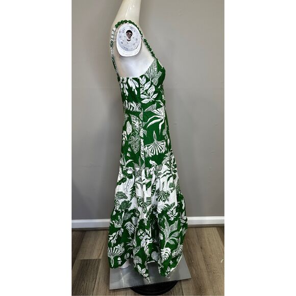 FARM Rio Green Leaf Print Midi Dress - Picture 7 of 8